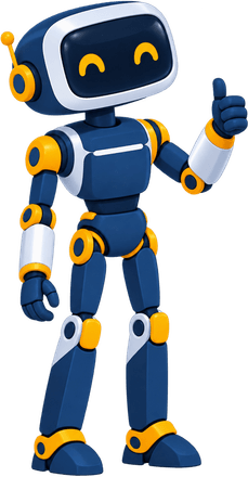 El personaje guía levanta el pulgar