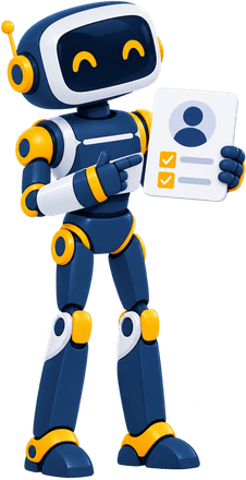 El personaje guía explica