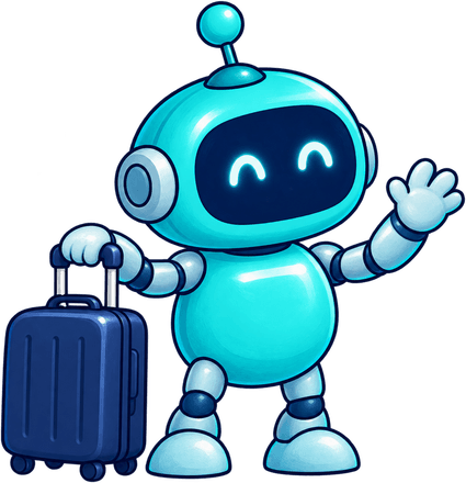 Personaje guía de GeetApp Viáticos saludando